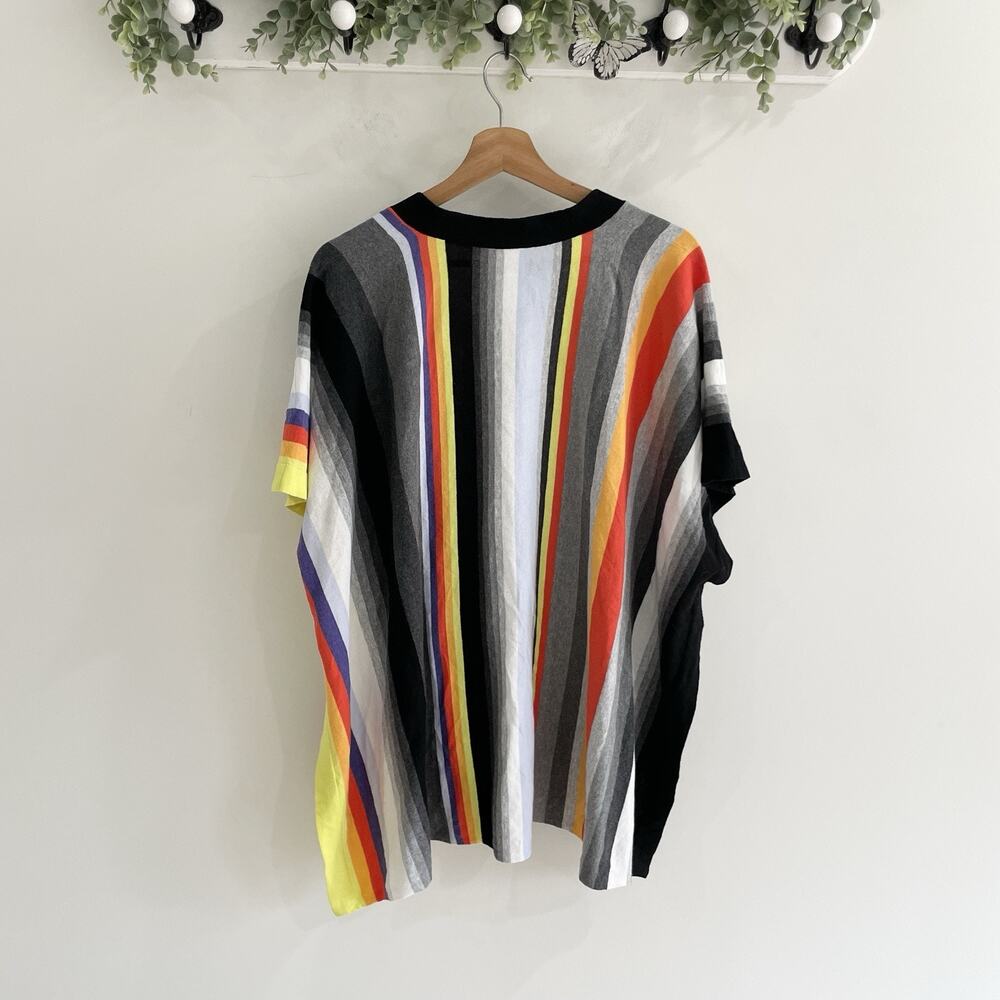 Cabi serape poncho Black And White Striped Flowy style 599 Size XS/S - Picture 2 of 4